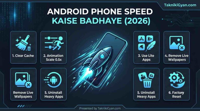 Android Phone Speed Kaise Badhaye - TaknikiGyan
