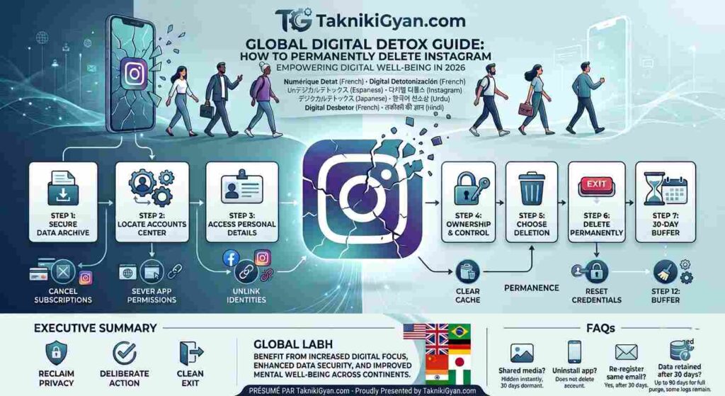 How To Delete Instagram Id Permanently - TaknikiGyan