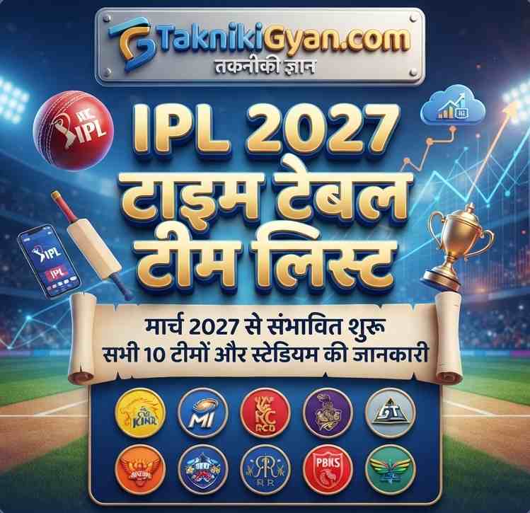 IPL Time Table Team List - Takniki Gyan