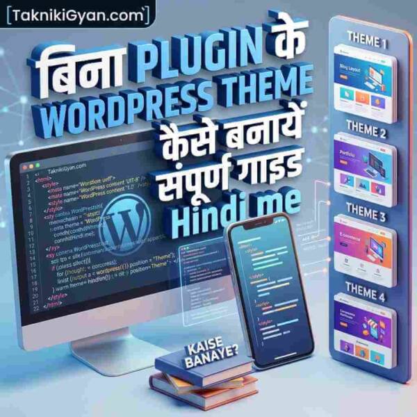 Bina Plugin Ke WordPress Theme Kaise Banaye - Takniki Gyan