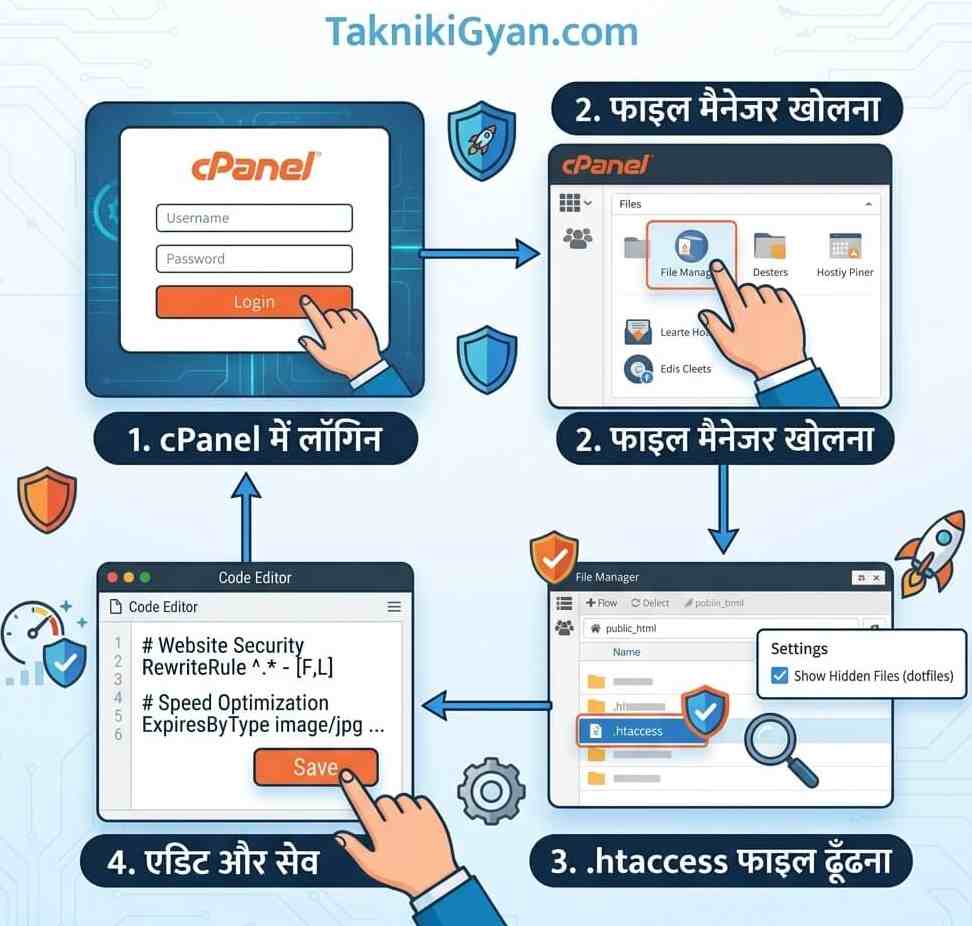 cPanel File Manager & .htaccess Setup Guide Hindi (Step-by-Step)