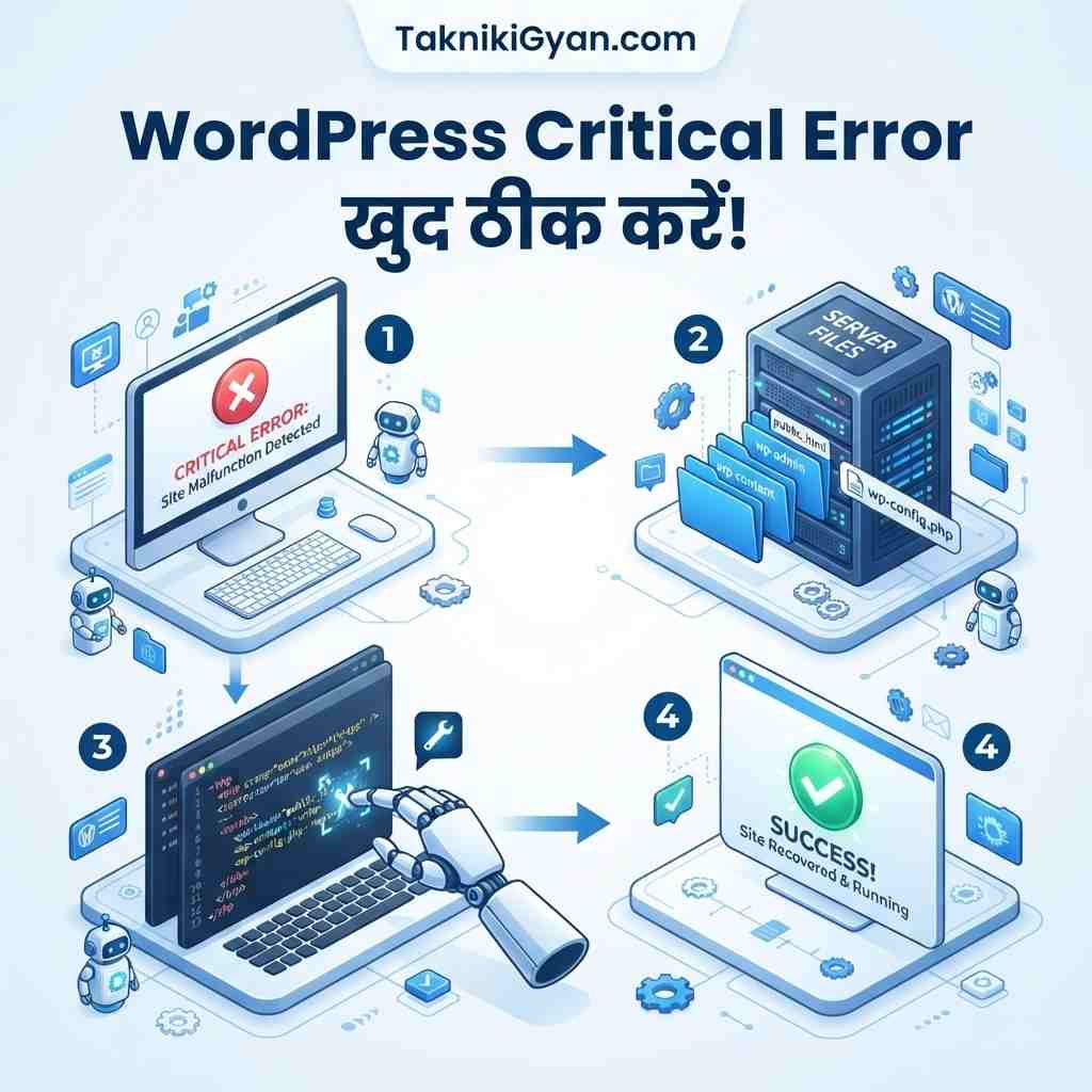 WordPress PHP Critical Error fixing guide - Takniki Gyan