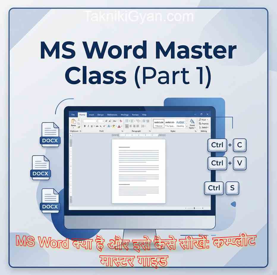 MS Word Kya Hai : इसे कैसे सीखें? (Full गाइड - Part 1 - Takniki Gyan